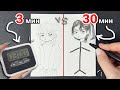 3 МИНУТЫ vs 30 МИНУТ ЧЕЛЛЕНДЖ !! РИСУЮ НА ВРЕМЯ ЧИБИ ДЖЕ ГЕНА &quot;JINX&quot;