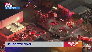 News helicopter crashes while covering fatal collision involving Metro bus