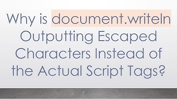 Why is document.writeln Outputting Escaped Characters Instead of the Actual Script Tags?