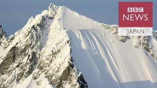 雪山でスキーヤーが約500メートル滑落　九死に一生を得た瞬間
