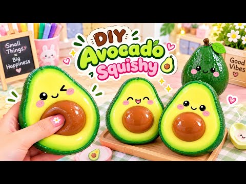 crafts to do when your bored / How to Make Avocado Squishy / DIY Viral Squishy / Easy craft Ideas