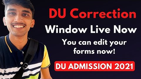 DU CORRECTION WINDOW OPEN NOW 2021| Edit Date aa gyi | DU latest Update🔥🔥| #shorts #delhiuniversity