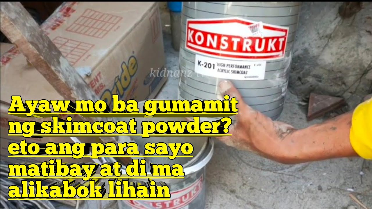 Applying konstrukt k-201 parmaplast acrylic skimcoat