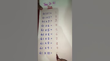 Table of 41 #LearningIsFunWithDivya #shorts #maths #trending #youtubeshorts #explore #tables