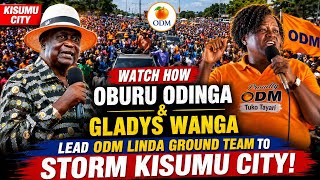 WATCH HOW Oburu Odinga & Gladys Wanga Lead ODM Linda Ground Team to Storm Kisumu City