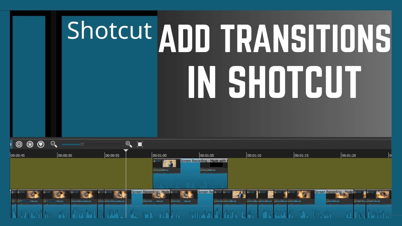 How To Add Transitions On Videos In Shotcut | Shotcut Tutorial - YouTube