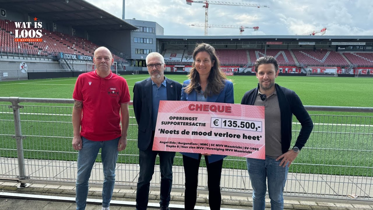 GEZAMENLIJKE SUPPORTERS OVERHANDIGEN CHEQUE VAN 135,500€ AAN LAURA VAN LEEUWEN
