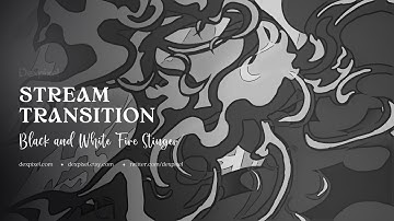 Black & White Fire Stinger Youtube Twitch | Animated Stream Transition for OBS & Streamlabs Vol.2