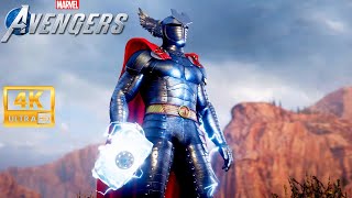 Asgardian Destroyer Thor Suit Gameplay - Marvel's Avengers Game PS5 (4K 60FPS) screenshot 2
