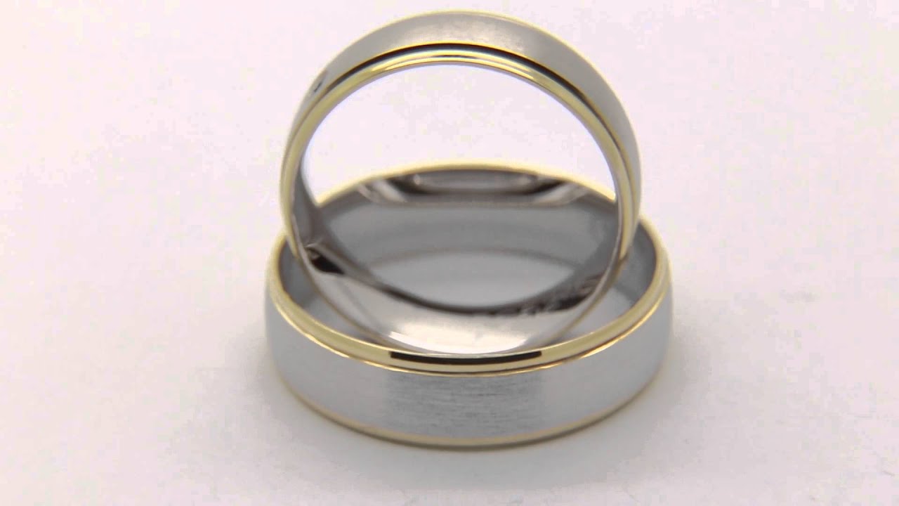 Contemporary Two Tone Wedding Ring Jewellers Dublin