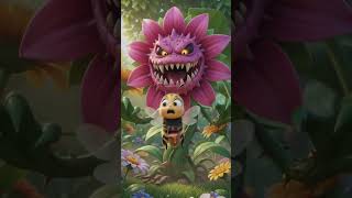 🐝 Bee vs Flower Monster 🌸 #shorts #aicartoon #monster #evolution #viralshorts