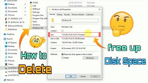 How to Delete "Windows.old" folder from "C - Drive" after Upgrade Windows 10 !
