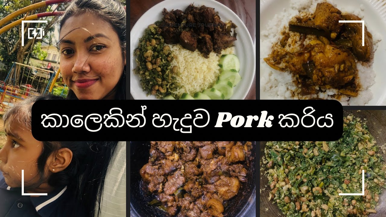 තවත් School දවසක්📚මං කාලෙකින් හැදුව Pork කරිය🥘😋#sinhala #cooking #srilanka #food #dayinlifevlog