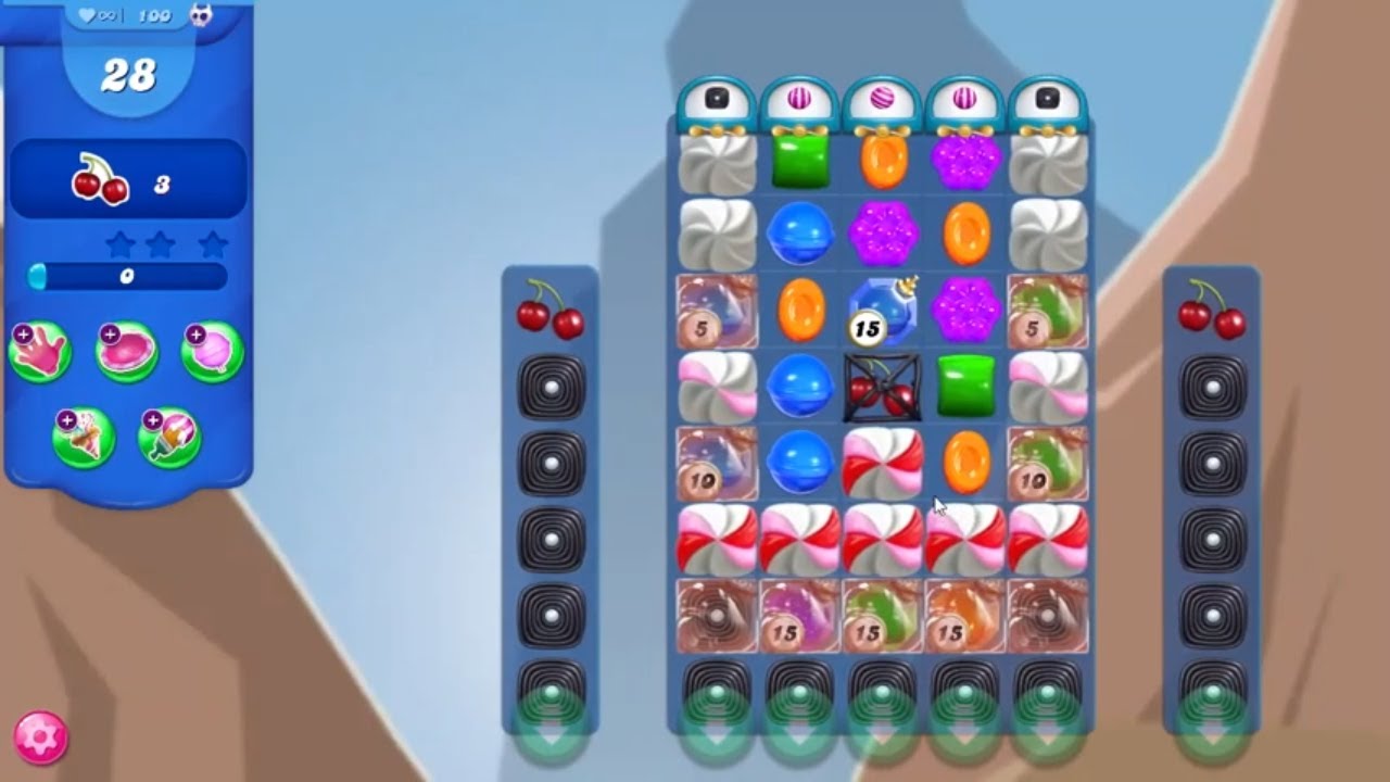 Candy Crush Saga LEVEL 100 NO BOOSTERS (OLD VERSION with Countdown Crystals)