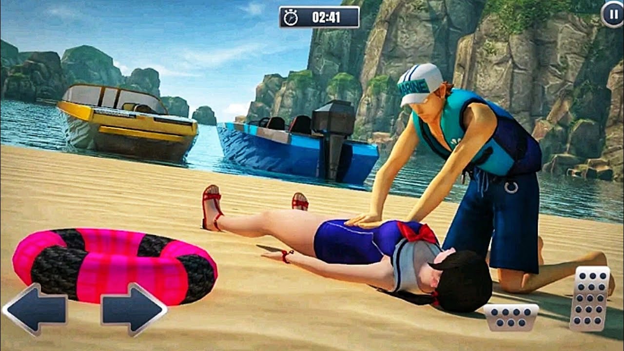 Lifeguard Beach Rescue Duty: #6 Emergency Beach Ambulance Rescue Game - Drive Sim - Android Gameplay