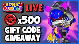 Only 5 Crew Spots Left! 500 Red Star Rings Gift Code GIVEWAY #5 🔴 Sonic Rumble #live