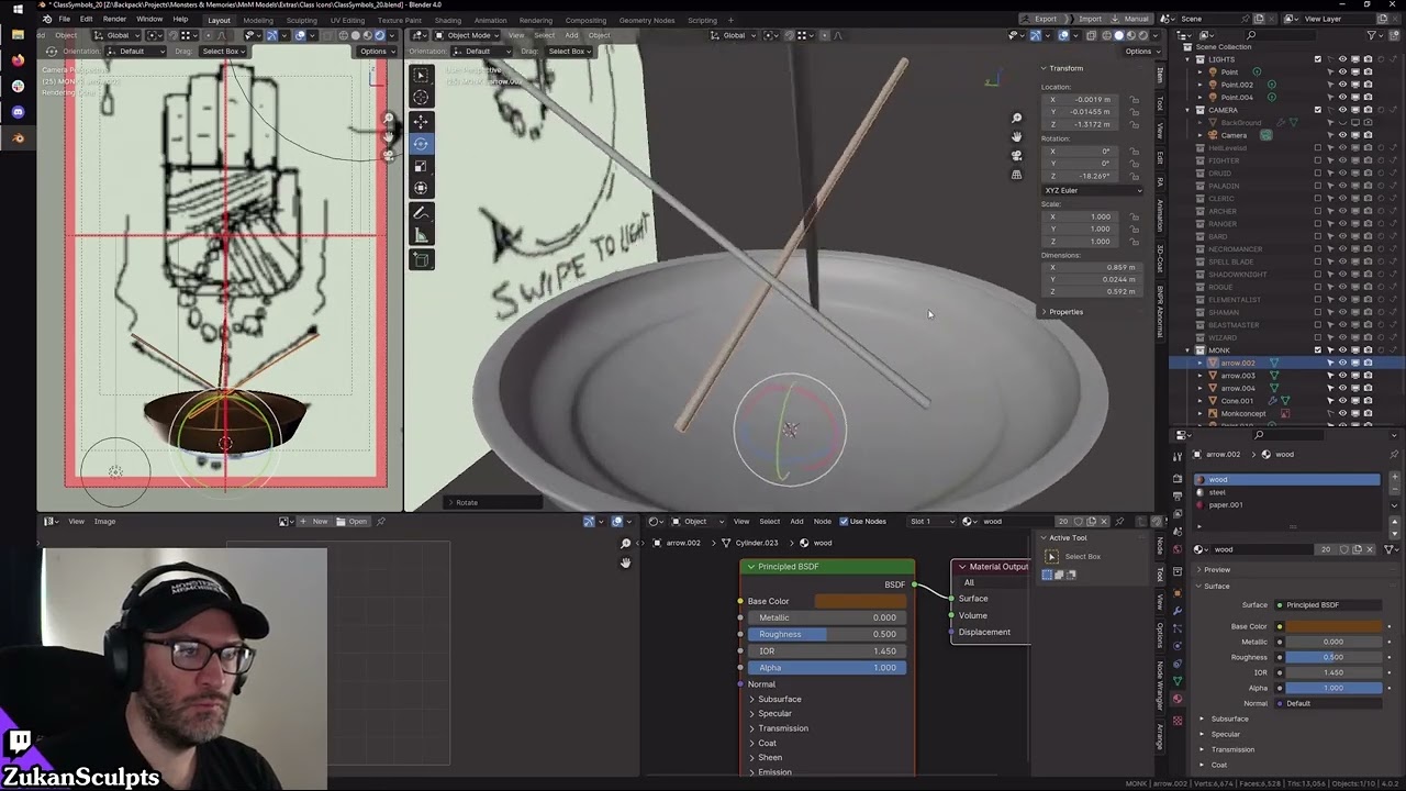 Class Symbol Progress: Monk