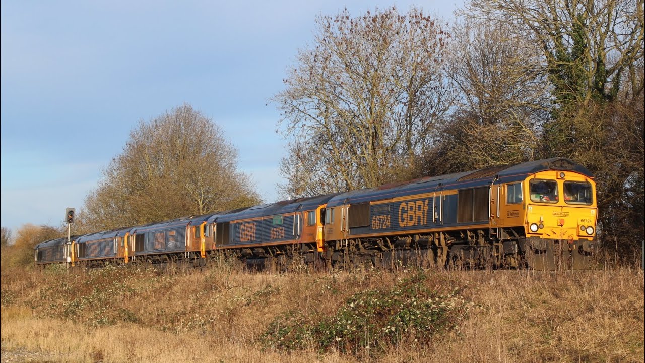 66724, 66754, 66748, 66728 & 66741 passing Northallerton East Jn