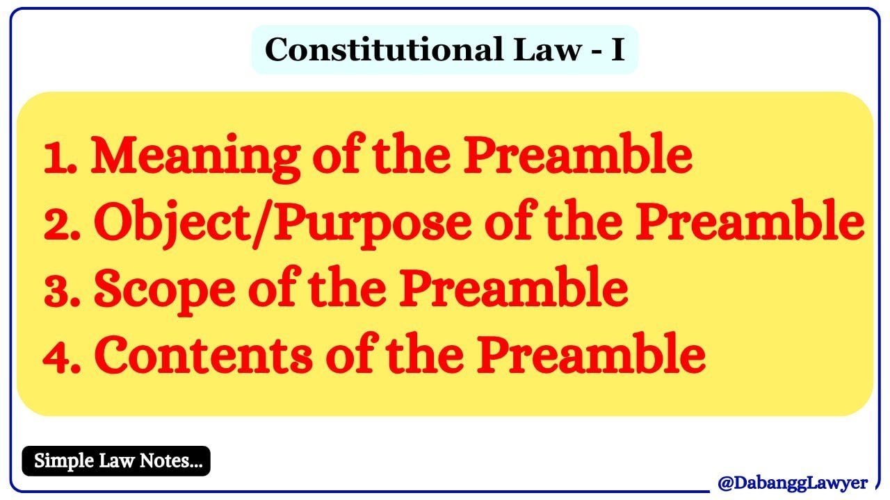 Preamble to The Constitution of India | Meaning, Objectives, Scope and Contents of the Preamble