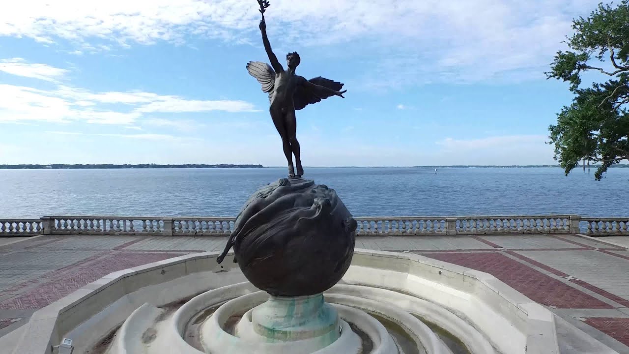 aerial drone of jacksonville memorial park YouTube