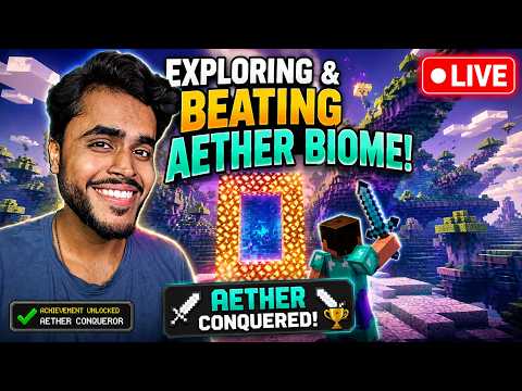 BEATING AETHER BIOME IN MINECRAFT #minecraftshorts #shortslive