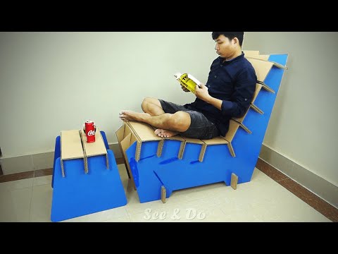 골판지 긴 의자를 만드는 방법  DIY 판지 가구