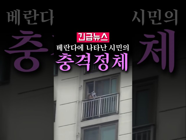 (속보) 서울 아파트 베란다에 나타난 시민의 충격 정체...