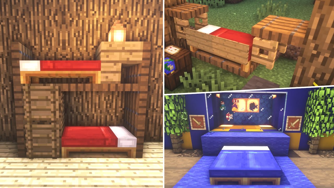Minecraft 5 Ways to Make a Bed YouTube