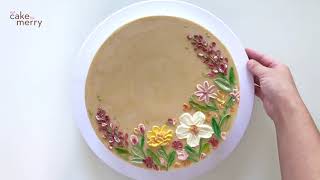 Buttercream Palette Knife Floral Cake