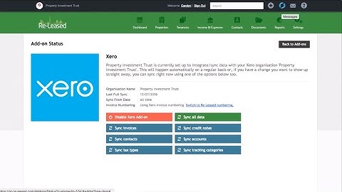 Xero integration with Re-Leased property management software