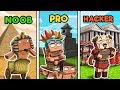 Minecraft - Ancient Base Wars! (NOOB vs PRO vs HACKER)