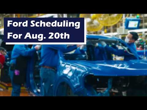 Scheduling Information for August 20th