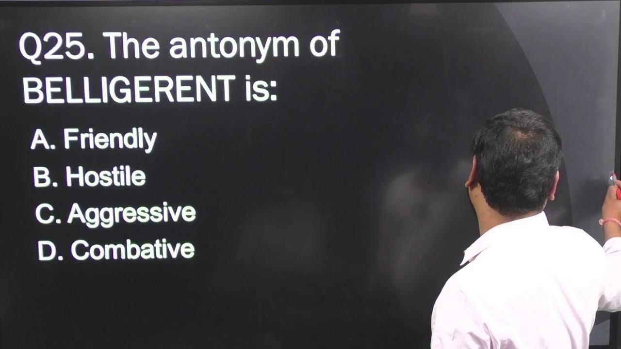 Important Synonyms and antonyms