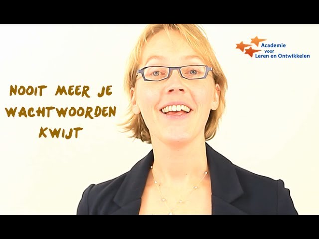 Nooit meer wachtwoorden kwijt