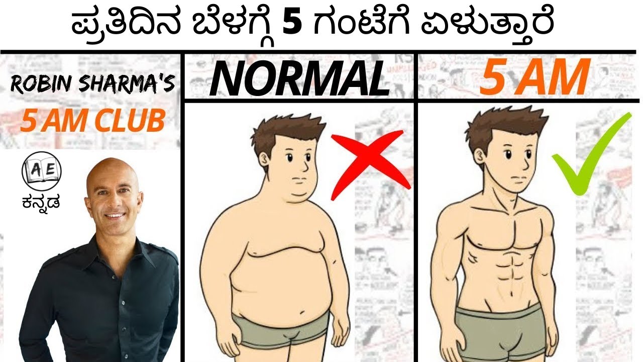 4 MORNING HABITS OF SUCCESSFUL PEOPLE (Kannada) | THE 5AM CLUB BY ROBIN SHARMA | AE kannada