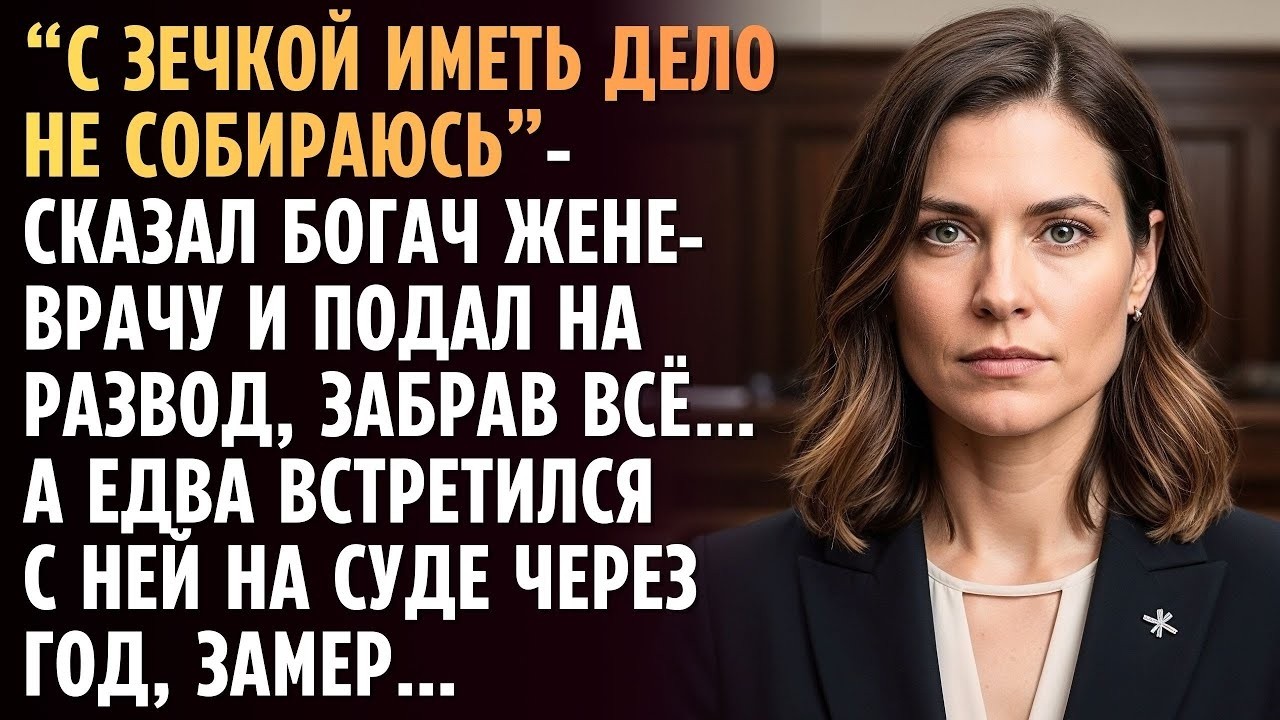 С ЗЕЧКОЙ иметь дело не собираюсь!- сказал богач жене-врачу и подал на развод, забрав всё…А через год