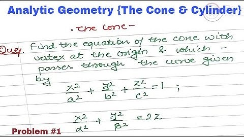 The Cone and Cylinder || B Sc 1 year || problem #2