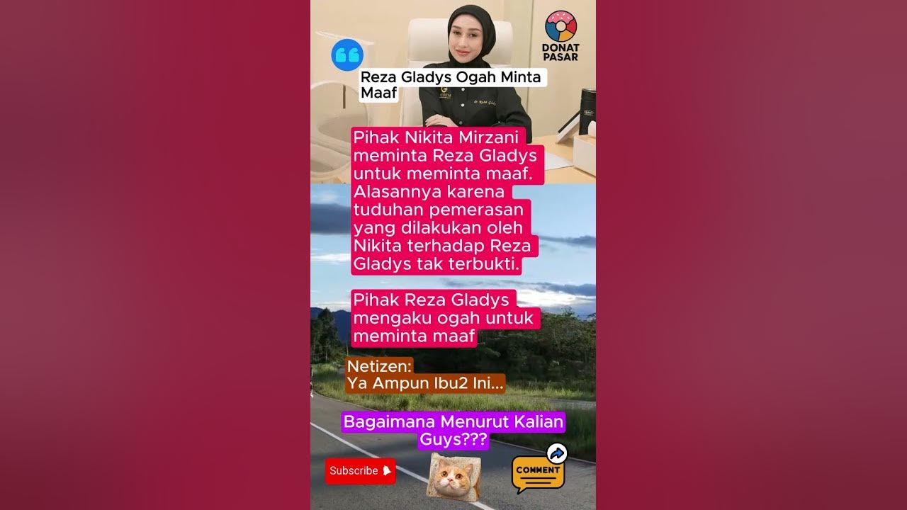Reza Gladys Ogah Minta Maaf Pada Nikita Mirzani
