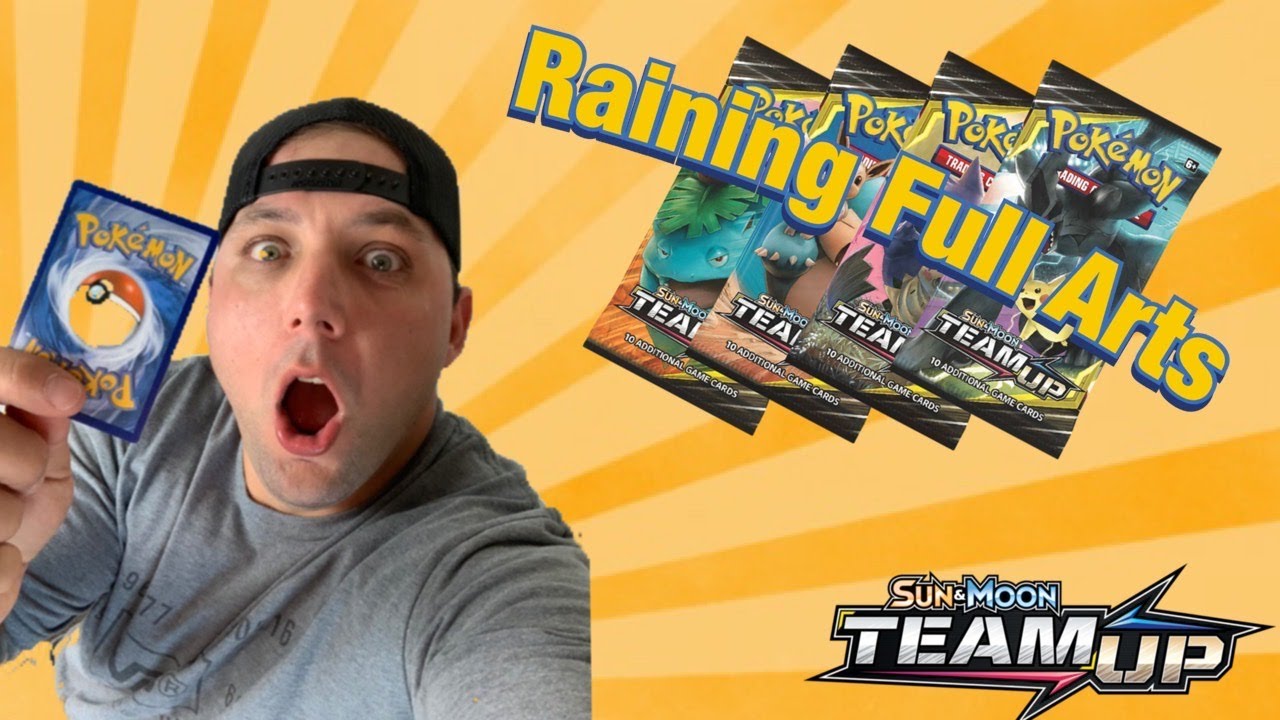 *RAINING FULL ARTS* Epic Pokemon Team Up Cards Opening + Master Set Showcase