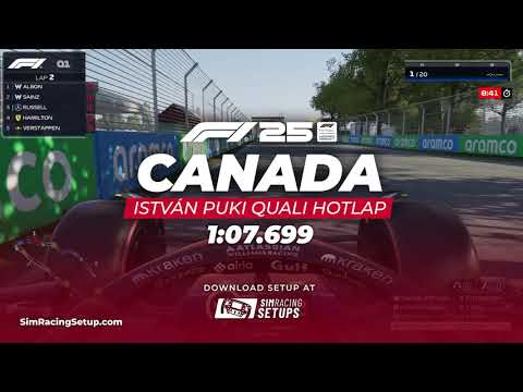 F1 25 Canada Hotlap by F1 Esports Constructors Champion István Puki **1:07.699**