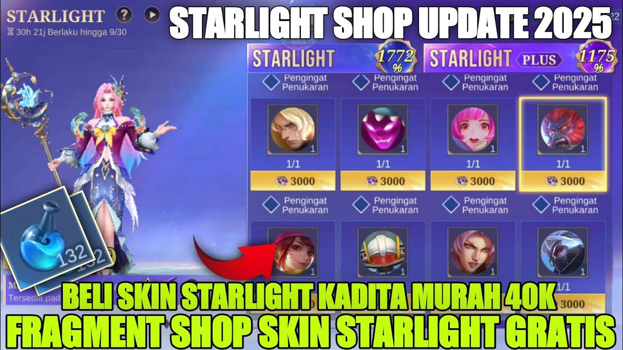 STARLIGHT SHOP!! CARA BELI SKIN STARLIGHT MEMBERSHIP KADITA MURAH 40K MOBILE LEGENDS TERBARU 2025