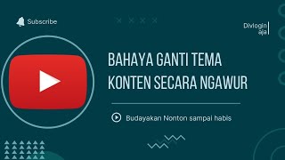 CARA AMAN UBAH TEMA KONTEN DALAM SATU CHANNEL | YOUTUBER PEMULA #youtuberpemula#youtuber #youtube