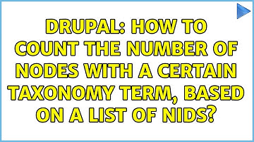 Drupal: How to count the number of nodes with a certain taxonomy term, based on a list of nids?