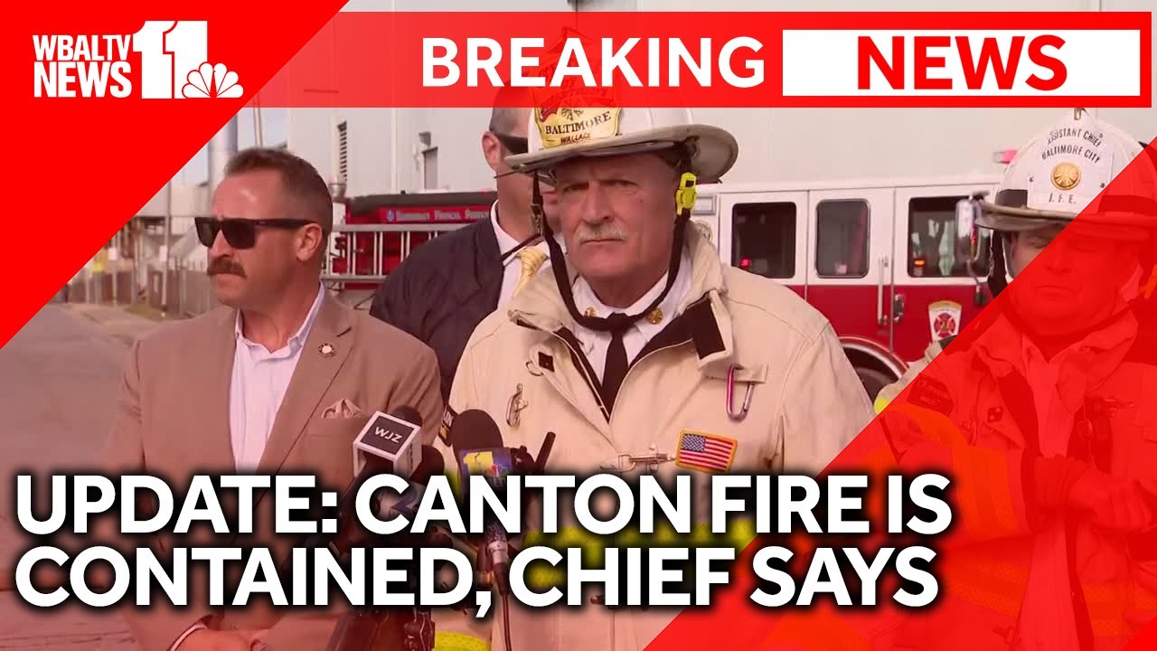 Raw video: Canton fire contained, not under control, chief says - YouTube