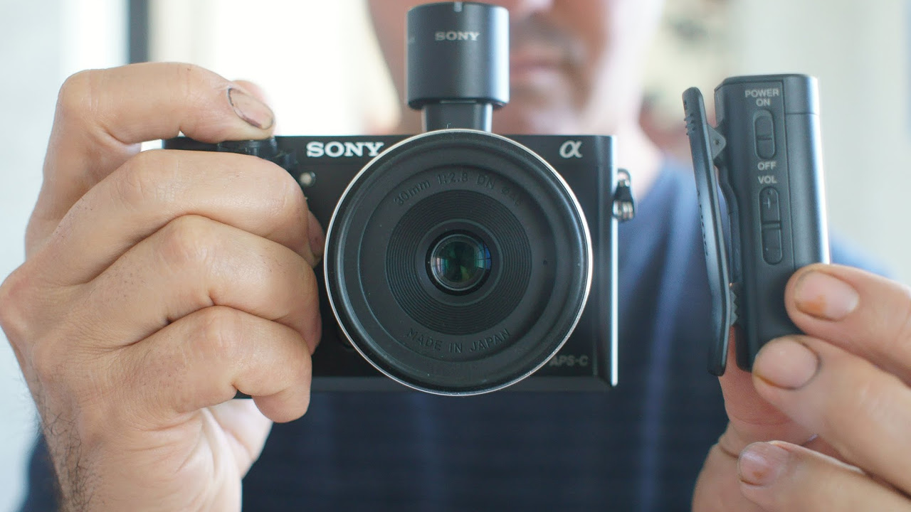 Sony ECM W1M Wireless Microphone on Sony a6000 compared to Sony