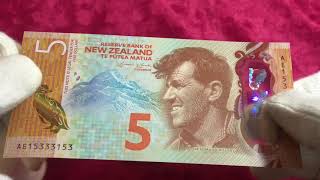 5 Dollar Banknote New Zealand