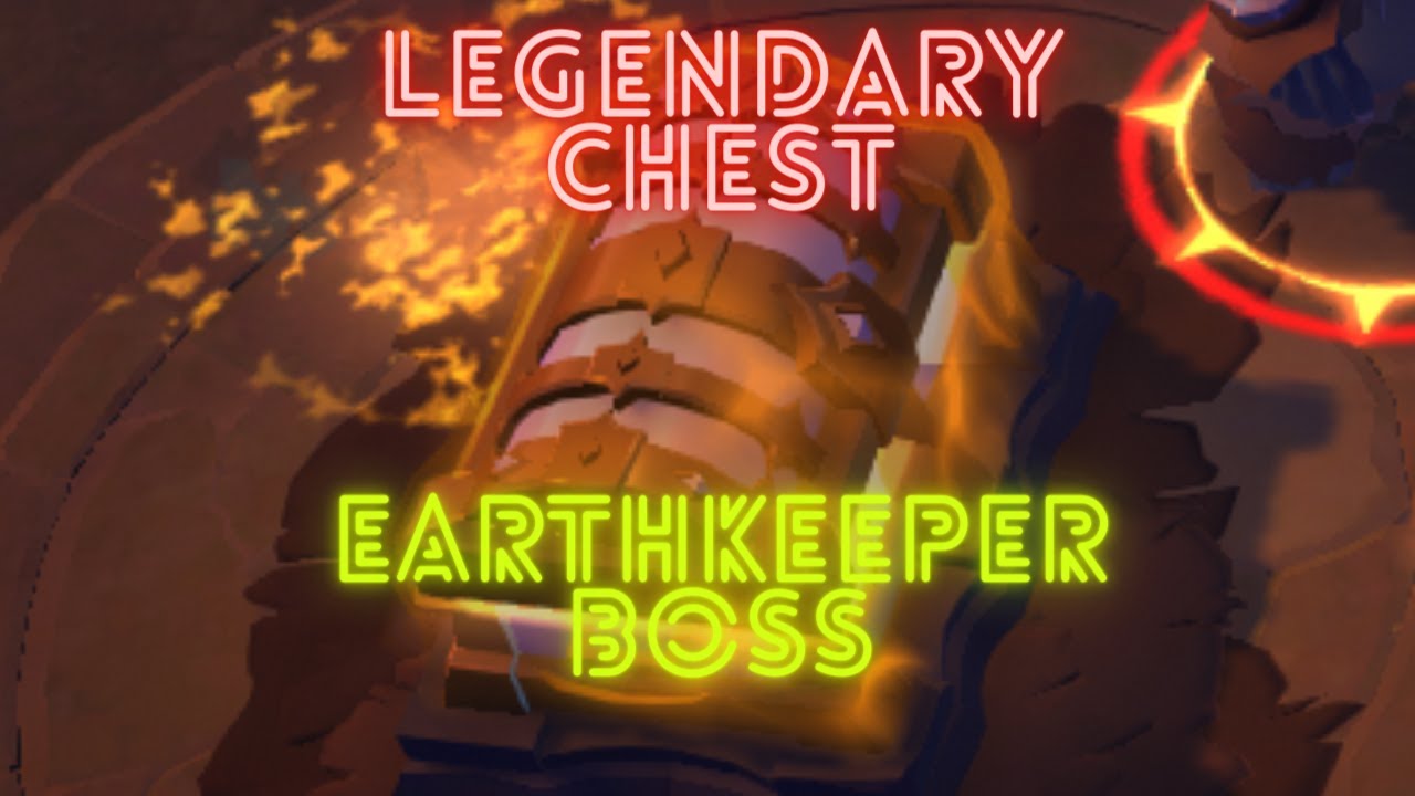 LEGENDARY CHEST(GOLD CHEST) EARTHKEEPER BATTLEAXEBADONCROSSBOW