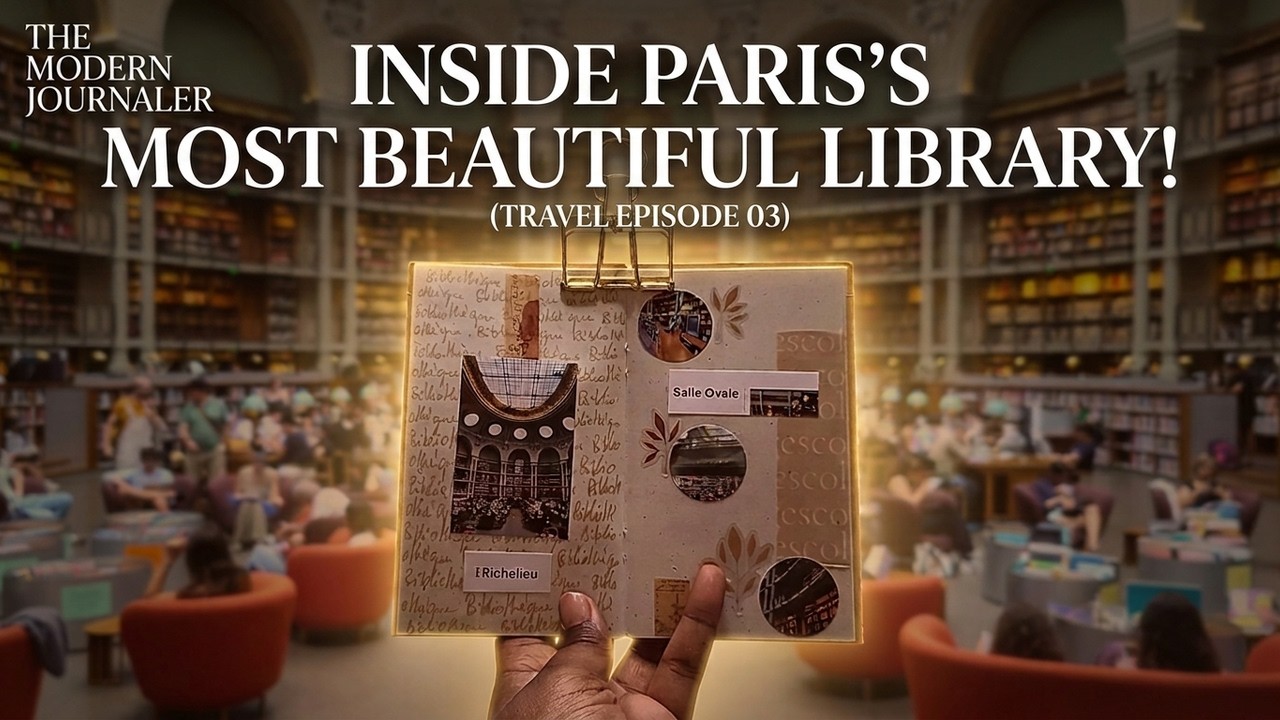 素敵すぎる❣️パリーの発見 DECOUVERTE DE PARIS 大型本 Paris Travel Journaling: episode 03 The Most Beautiful Library I