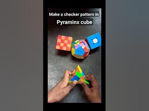 Making checker board pattern in pyraminx cube||pyraminx cube # ...