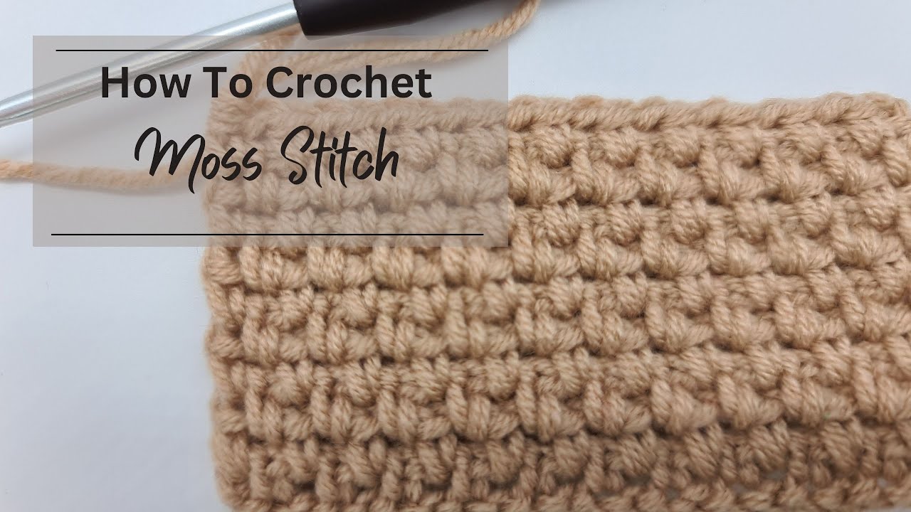 How to crochet - The Moss Stitch - YouTube
